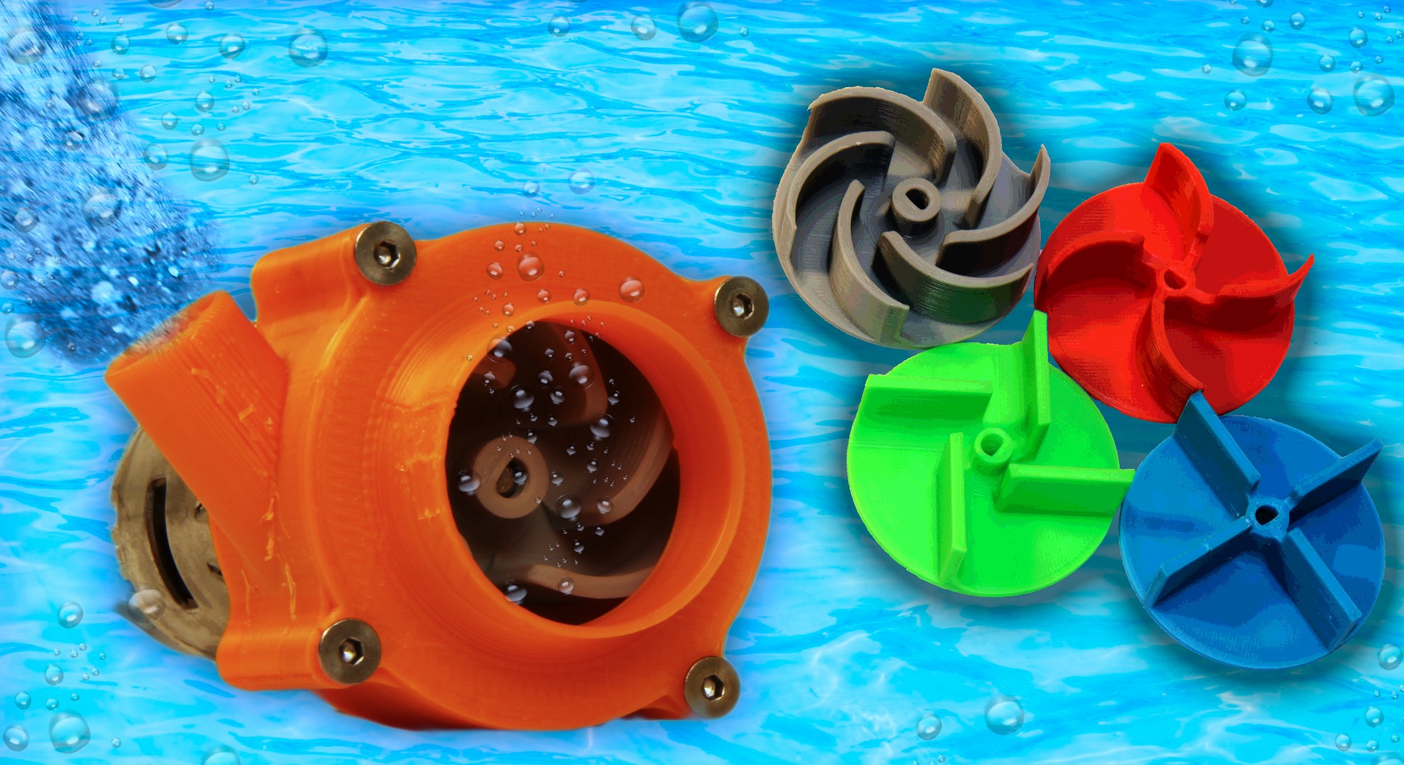 Water Pump With 4 Different Turbines - TESTING AND BUILDING VIDEO