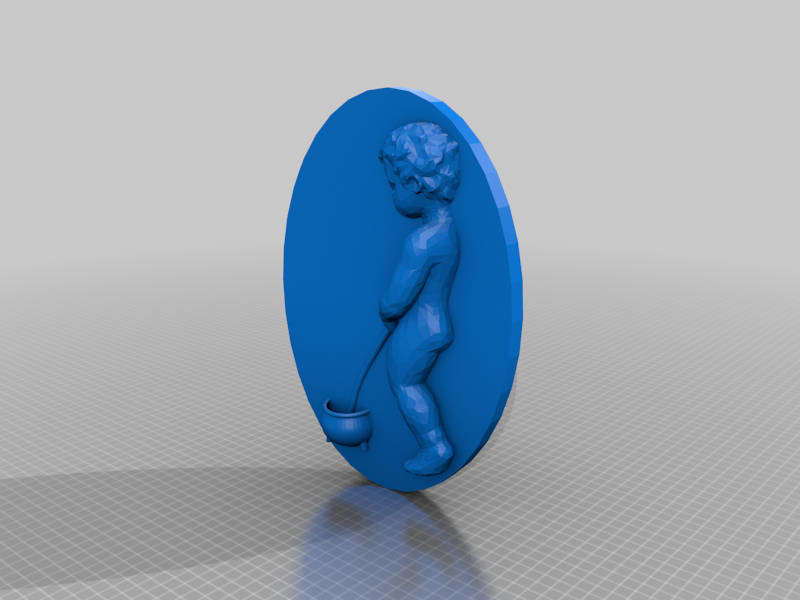 Manneken Pis Bathroom Sign