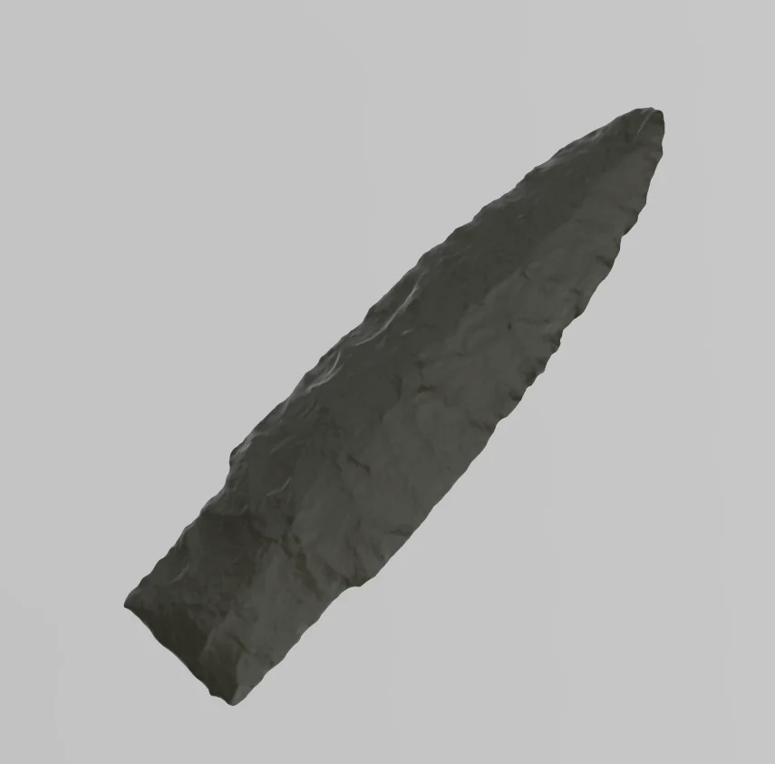 Scottsbluff Paleoindian projectile point replica