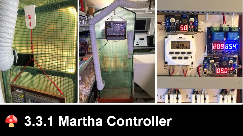 3.3.1 Controller with Relays, Sensor and HMI for indoors grow tent (martha) for mushrooms (plants also possible)