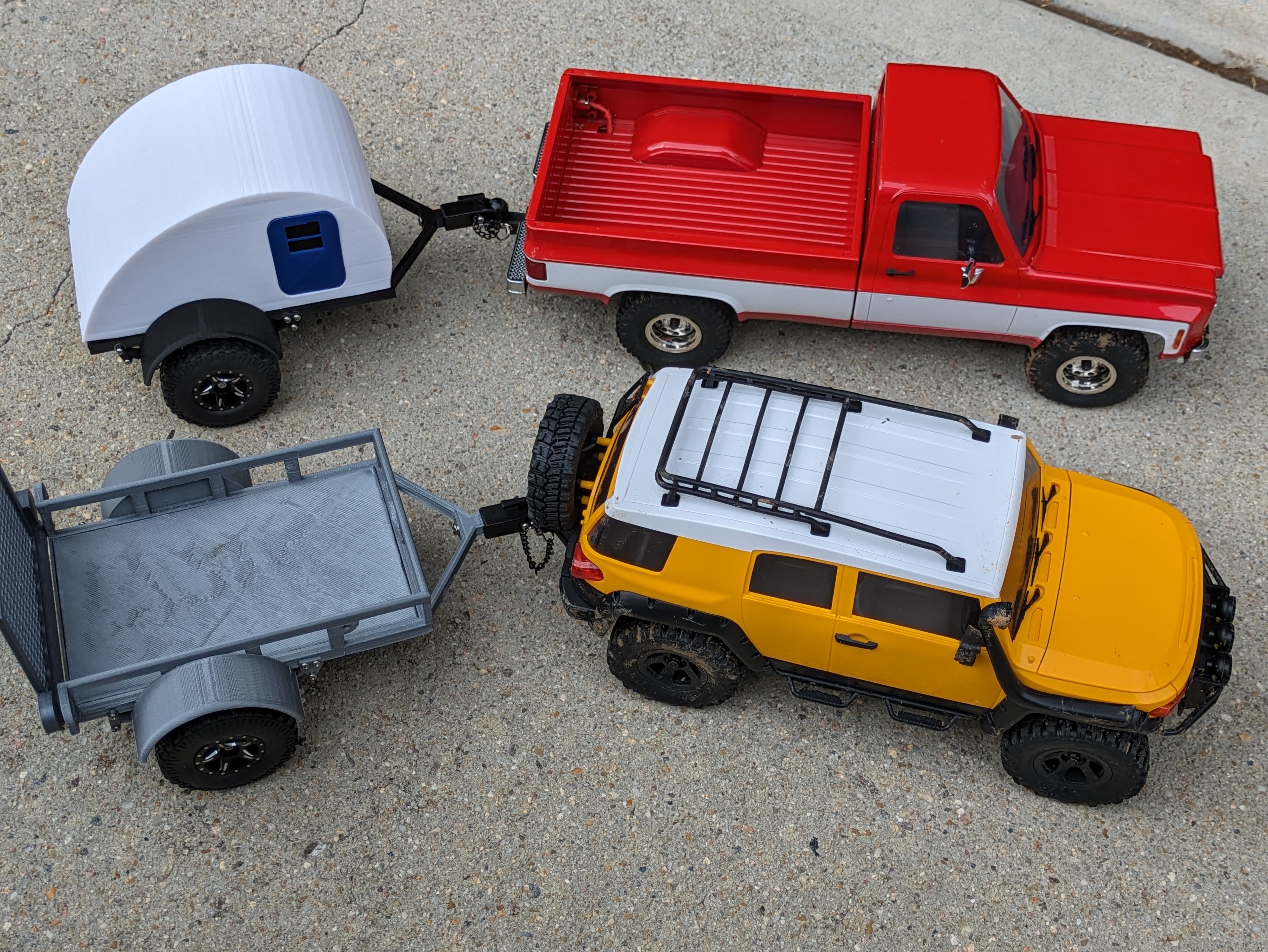 RC trailer/teardrop Camper 1:18 scale