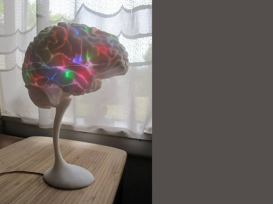 Brain lamp pyschedelic