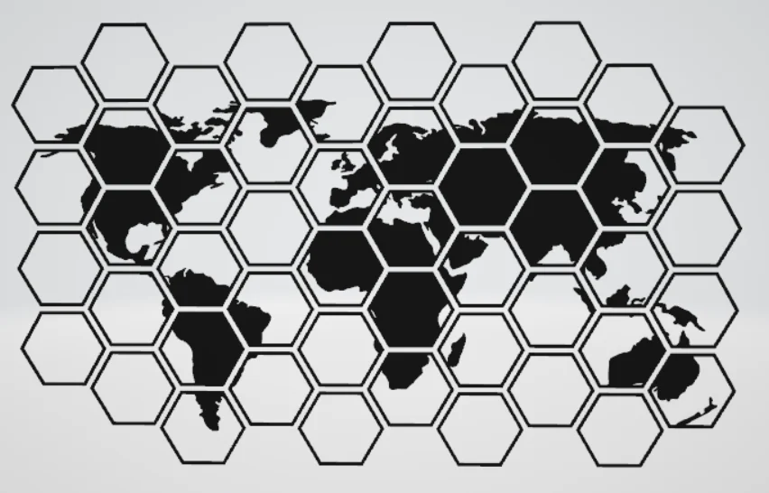 Hexagon World Map