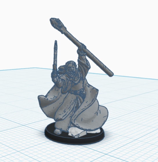 Gandalf the Grey fighting the Balrog (with base)