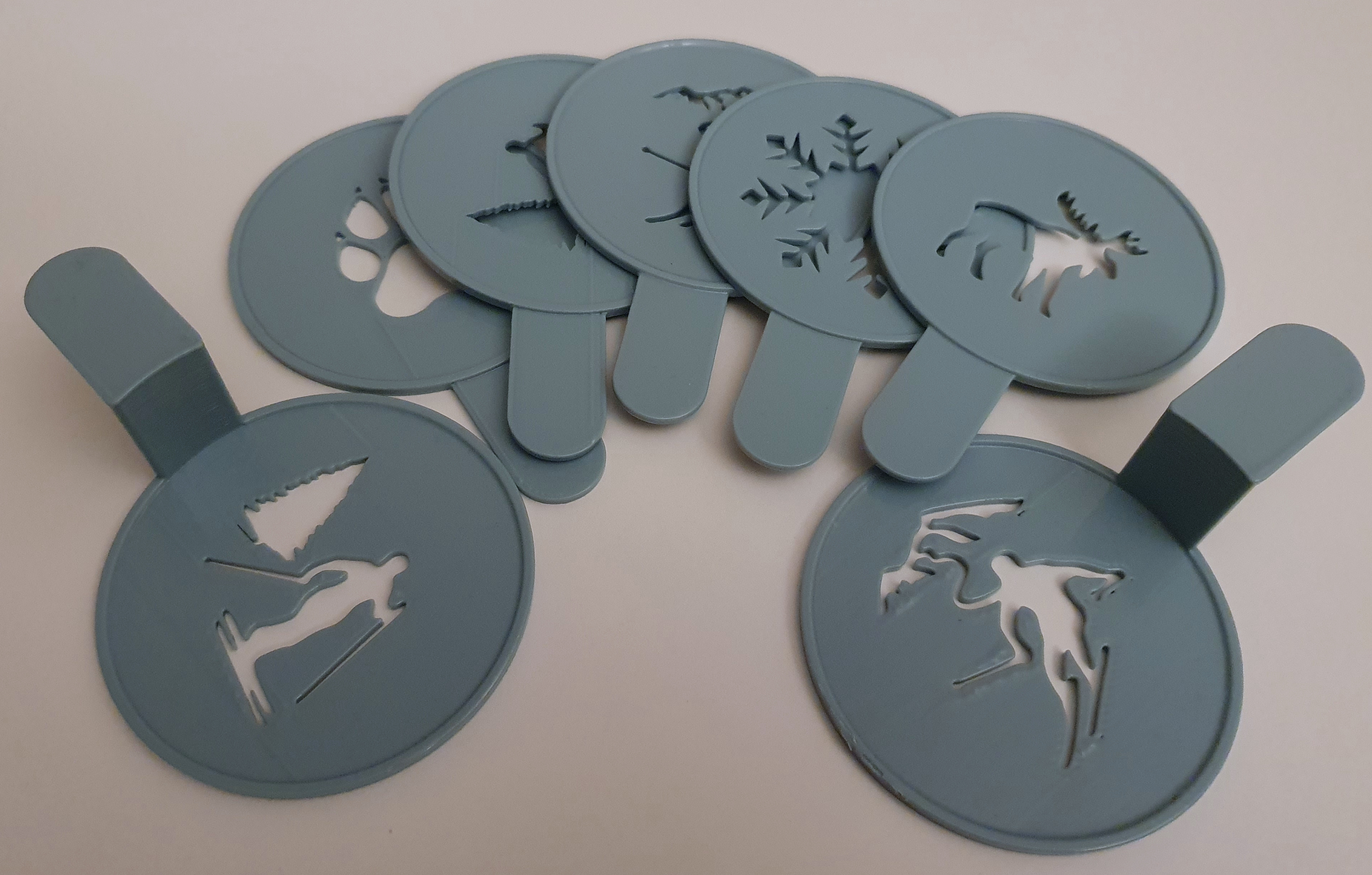 Winter coffee stencils