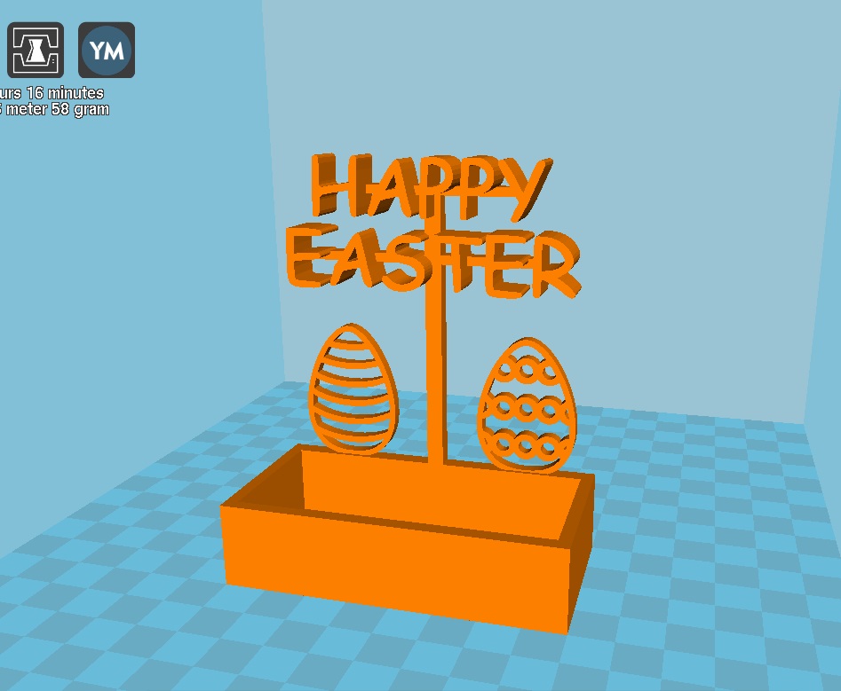 Happy Easter Decoration with candy box