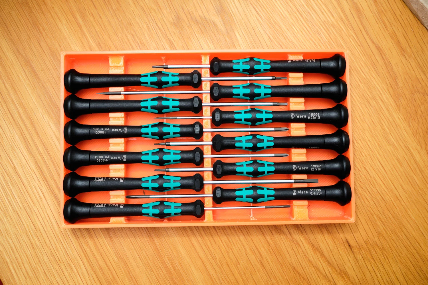 Tray for Wera Kraftform Micro Screwdrivers 12 Piece