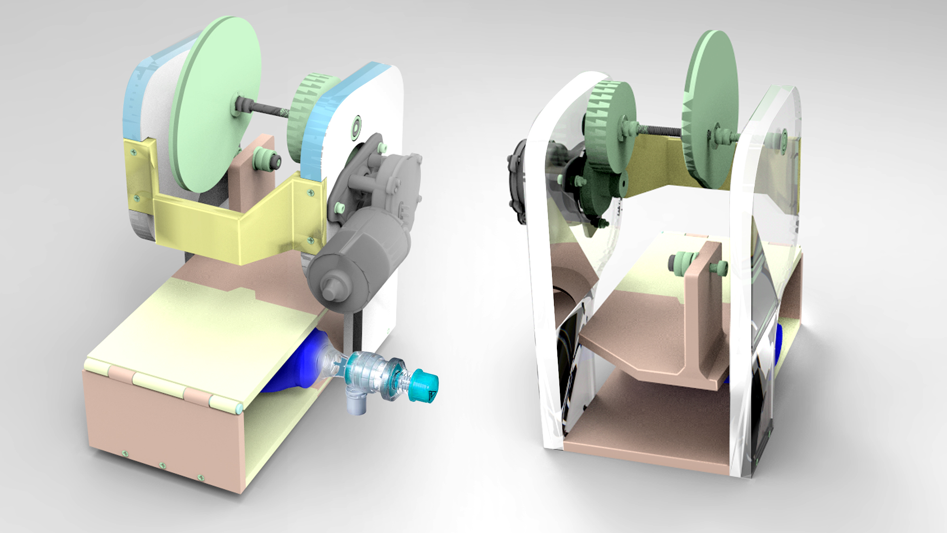 3D PRINTABLE OxyGEN Respirator structure / Re-Design of Protofy project
