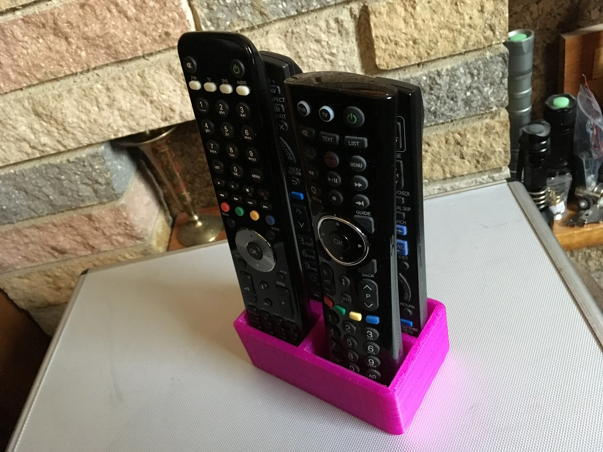 TV remote 4x (6x) holder/tidy/stand