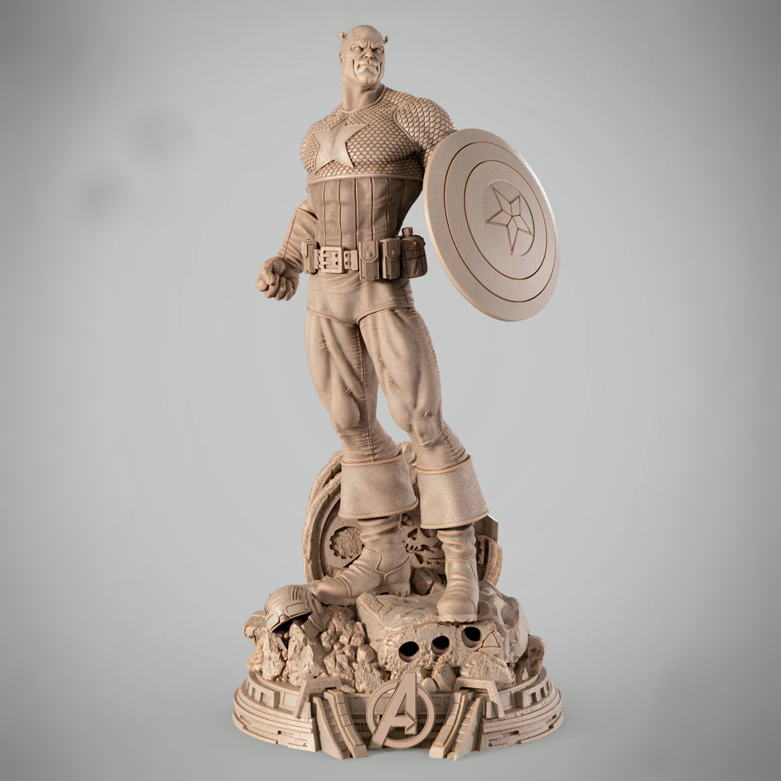Marvel Comics Captain America 1/6 Scale Statue – 3D Printable Collectible Model