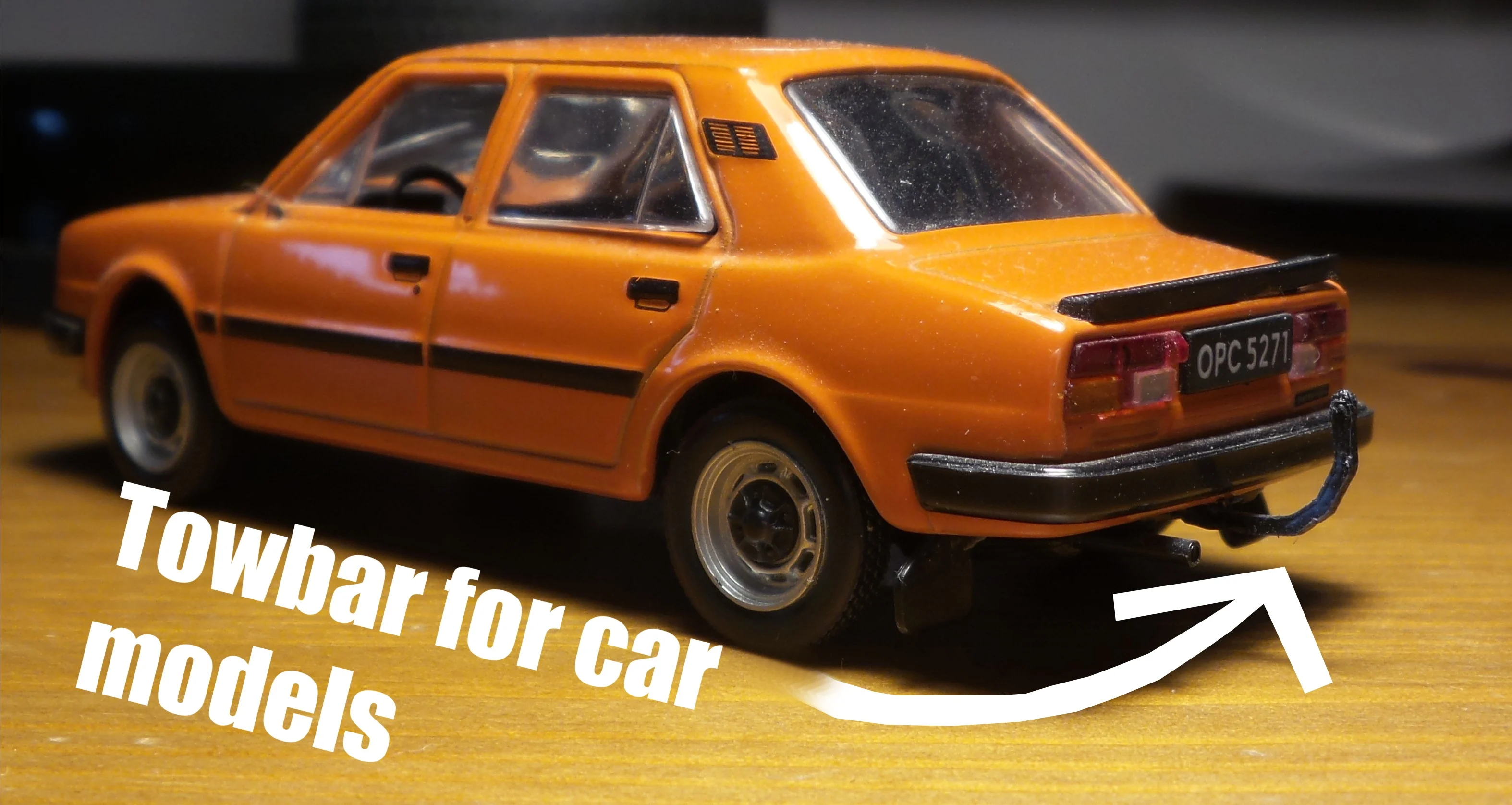 Towbar for 1:43 car models