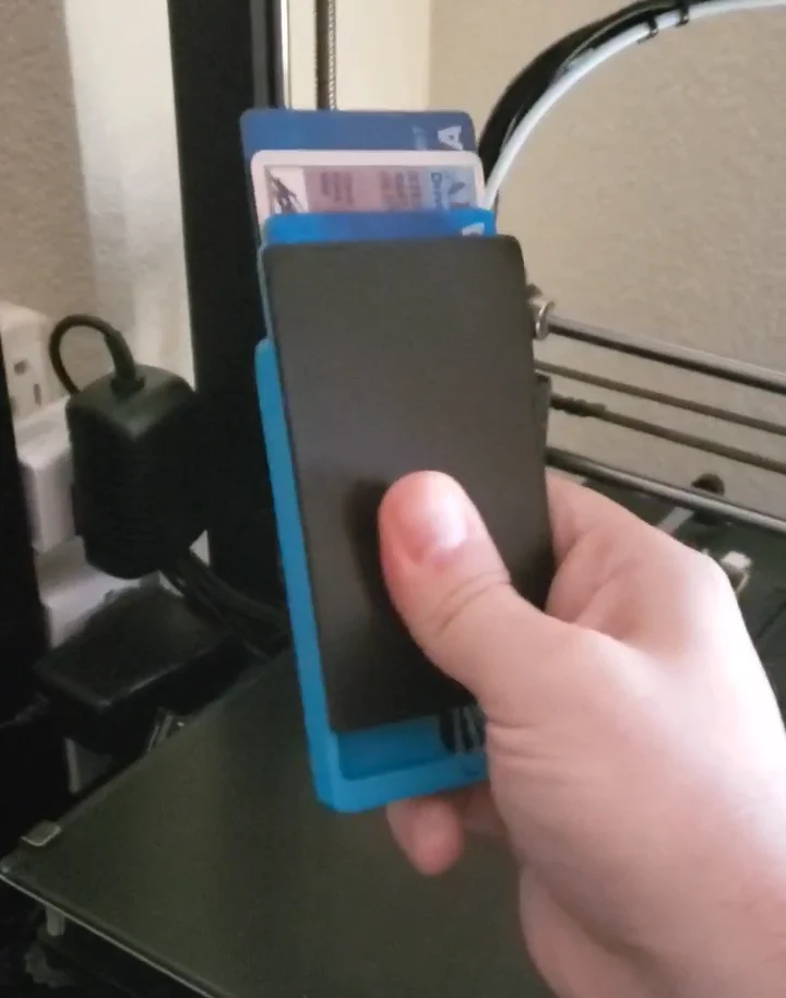 Slim Wallet - 5 card, sliding, mechanical, snapfit, no supports