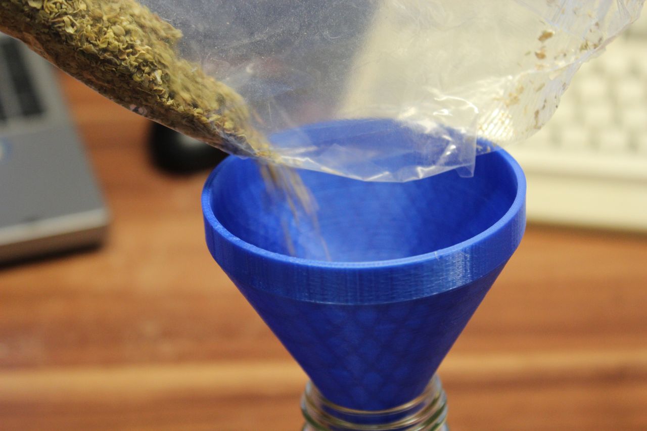funnel for spice jar