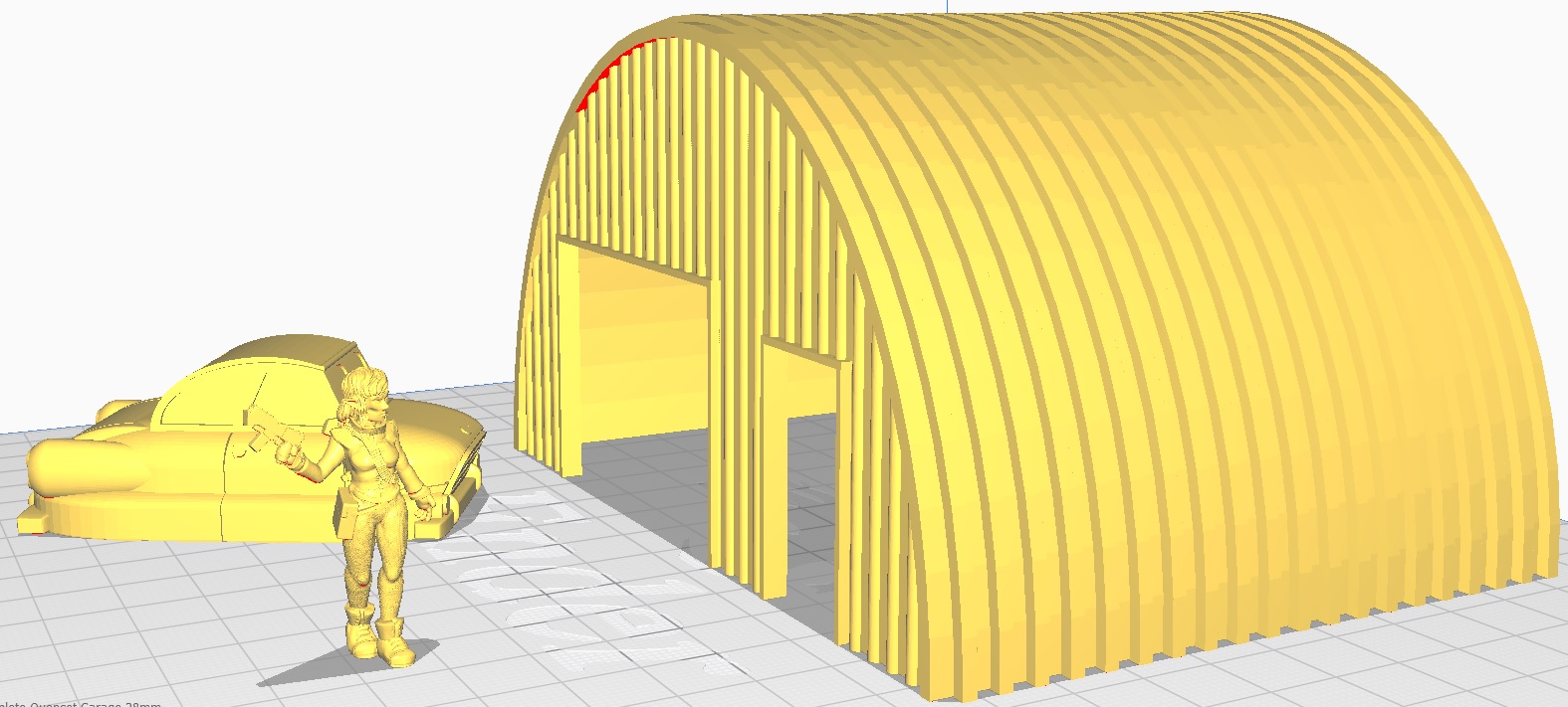 Quonset Hut Garage or Barracks 28mm