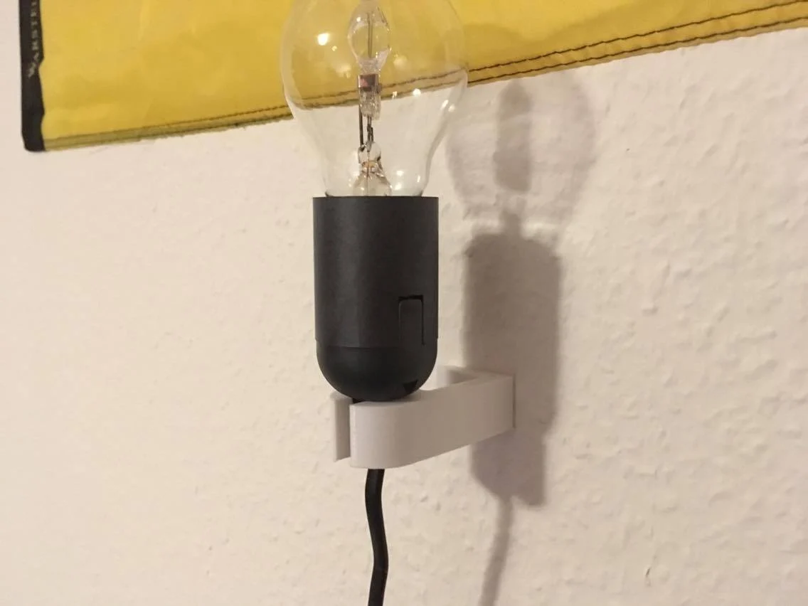 Super easy lamp (light bulb wall mount)