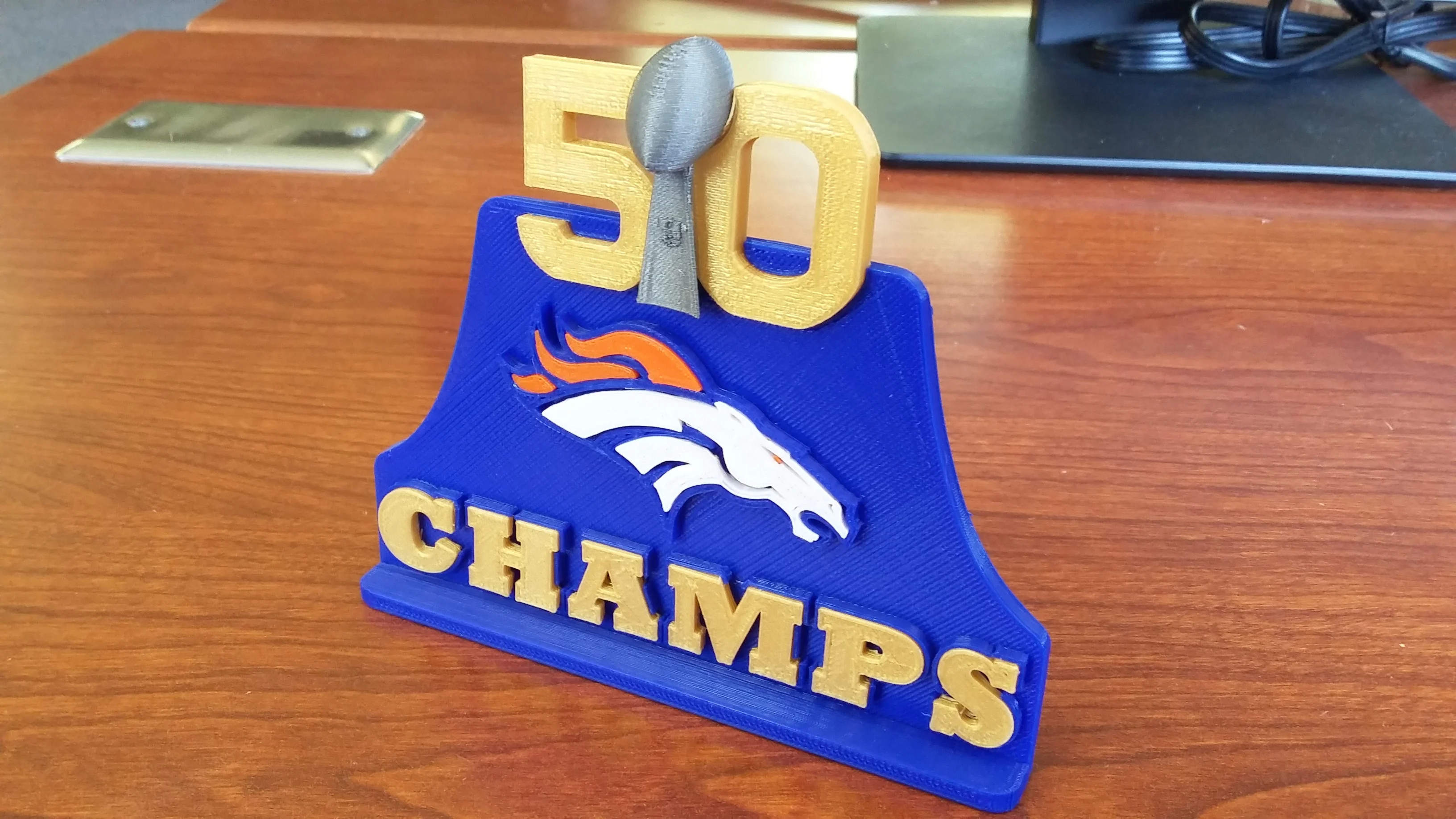 Denver Broncos Superbowl 50 Championship Plaque