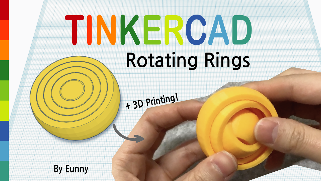 Rotating Rings with Tinkercad