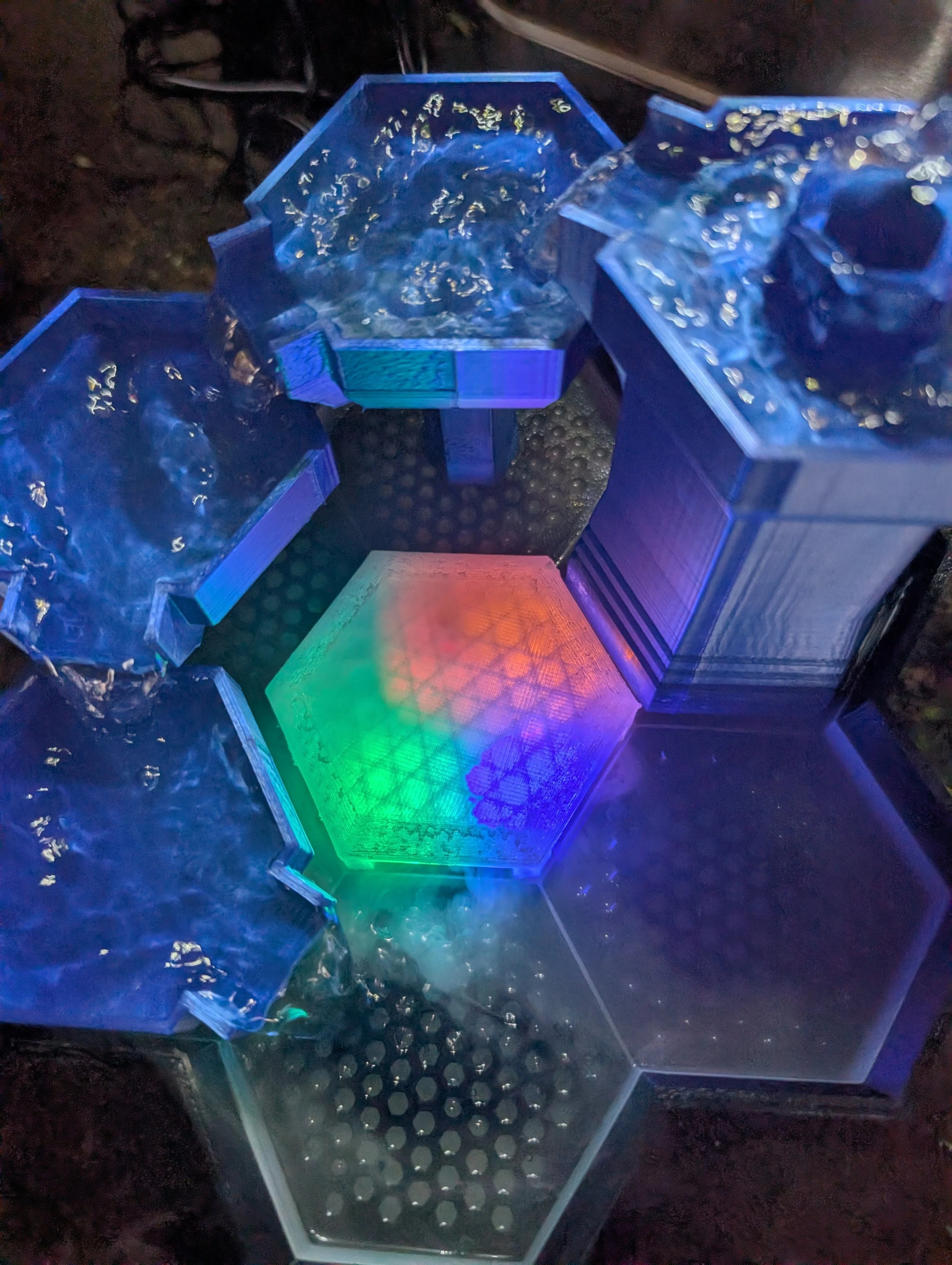 Low Profile Fog Vent for Modular Desktop Fountain