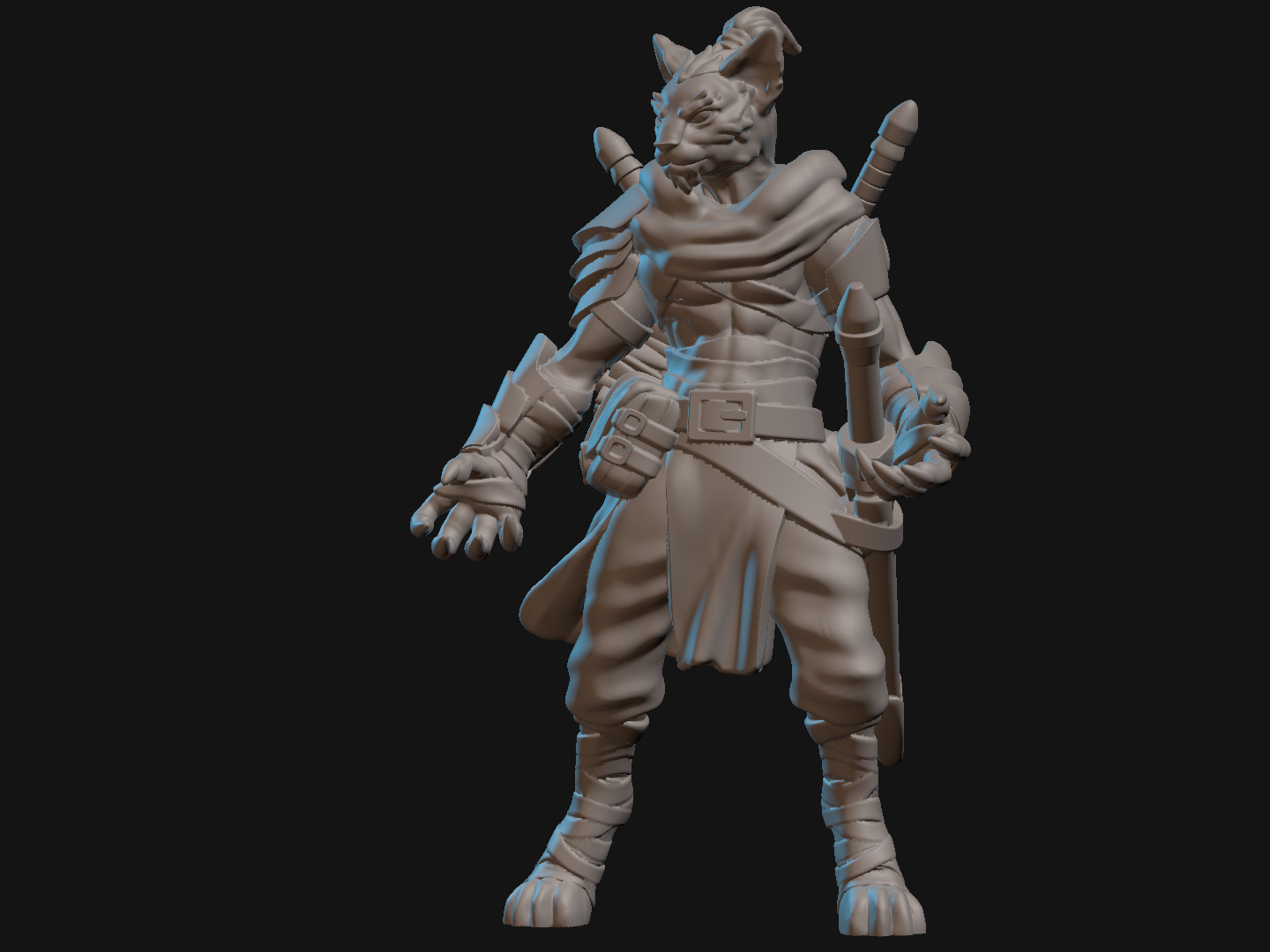 Tabaxi Monk Miniature