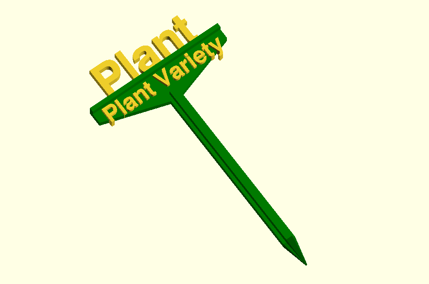 Customizable Nursery Garden Plant Label Sign Stakes (Horizontal Version)