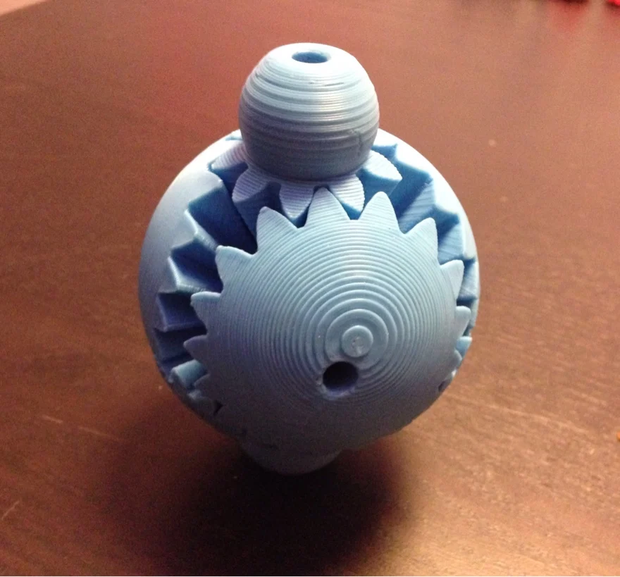 Eccentric Sphere Gears Remix in HiRes, DIN912 M3 Screws and Knobs to turn