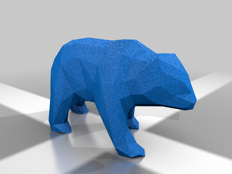 Walking Bear Geometric 3D Model