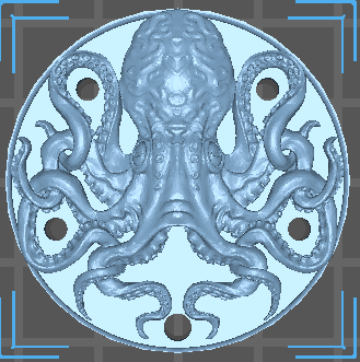 Octopus coin with holes