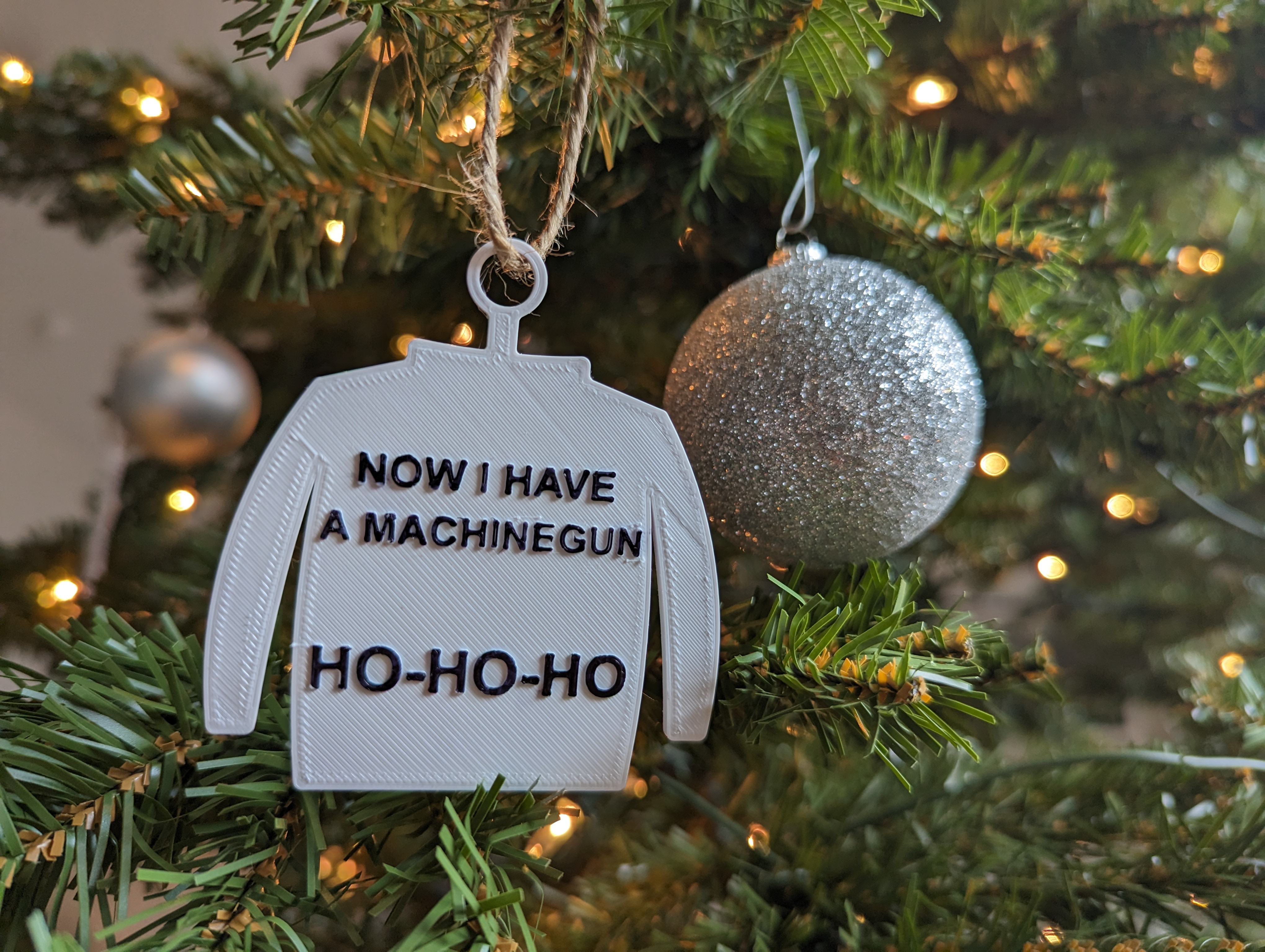 Die Hard Christmas Sweater Ornament