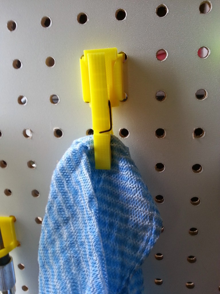 Pegboard Clothespin Clip