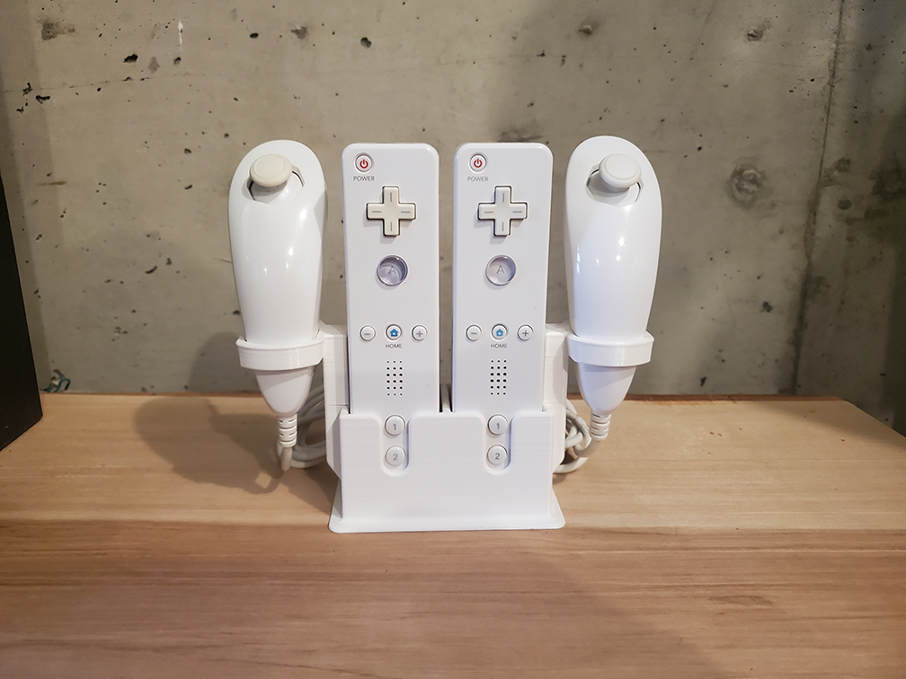 Wii Remote Stand with Nunchuk Holder