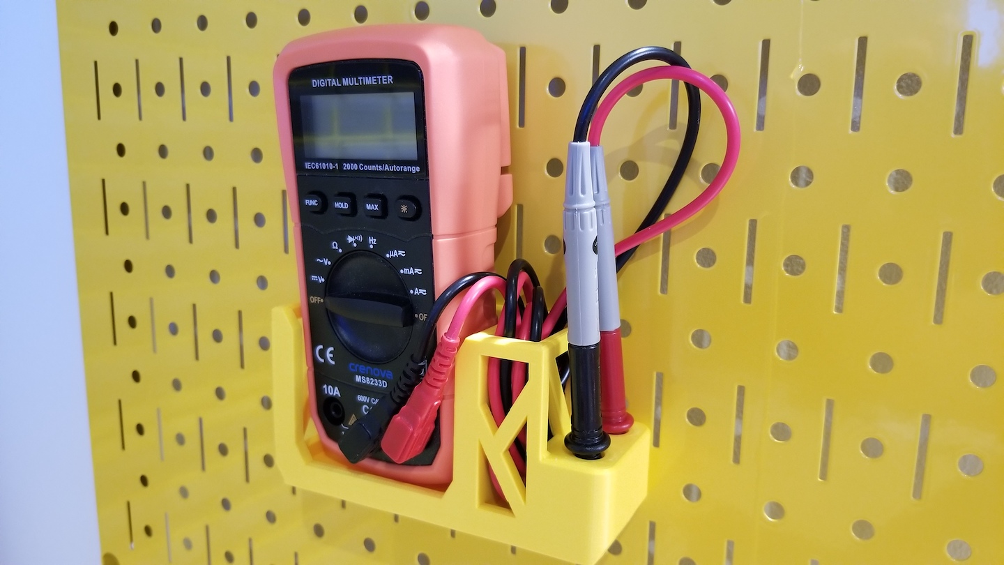 Multimeter Mount for Wall Control Boards (and other boards, too)