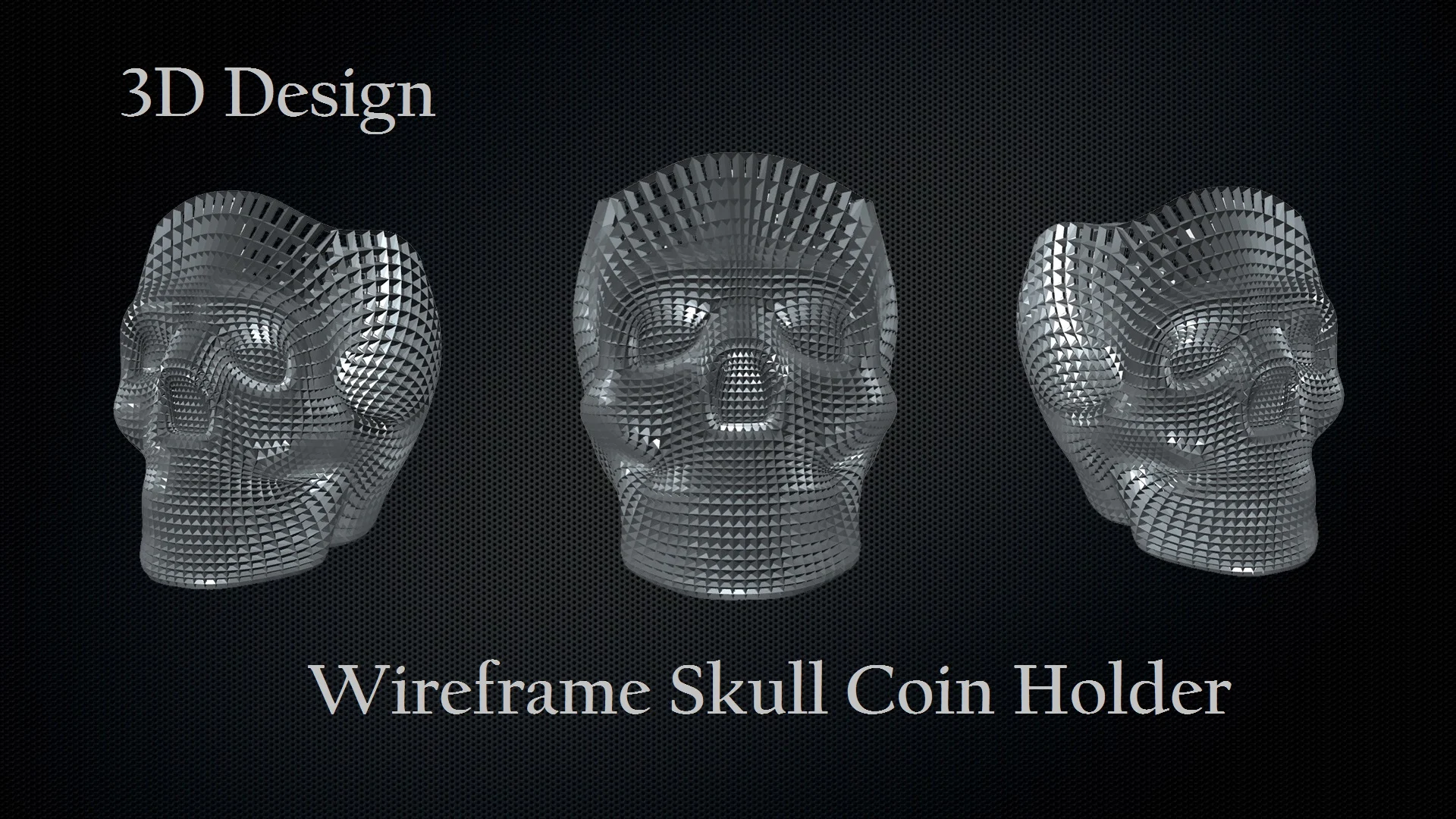 WireFrame Skull Coin Holder
