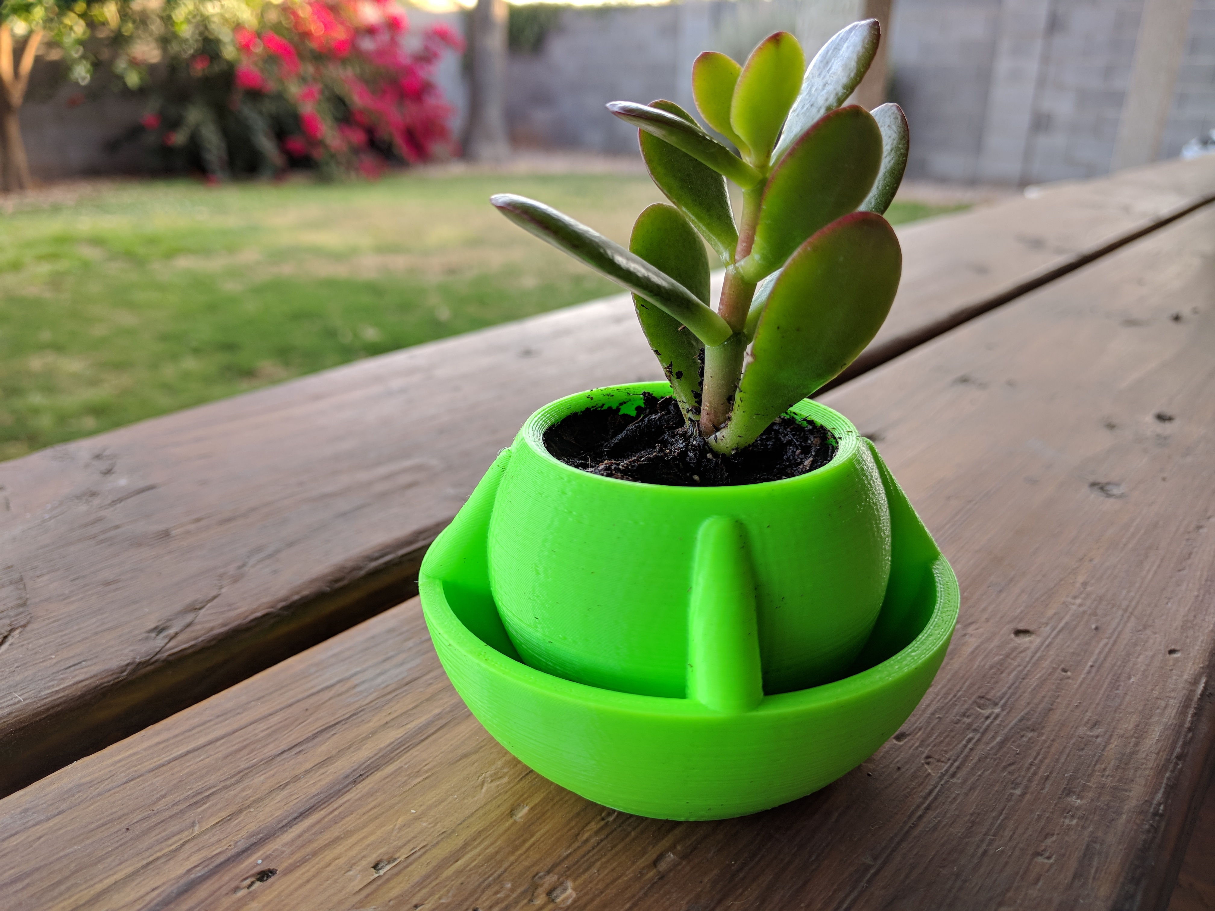 Globe Desk Planter Flower Pot