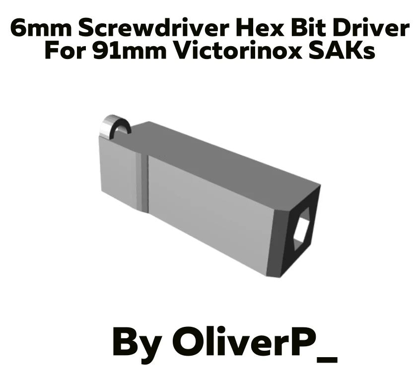 6mm Bit Driver for Victorinox 91mm SAK