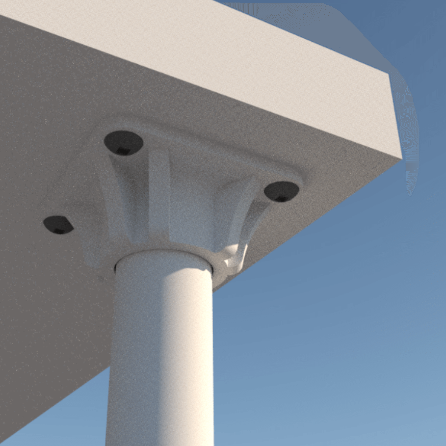 3/4 Inch PVC Desk Mounts | Customizable
