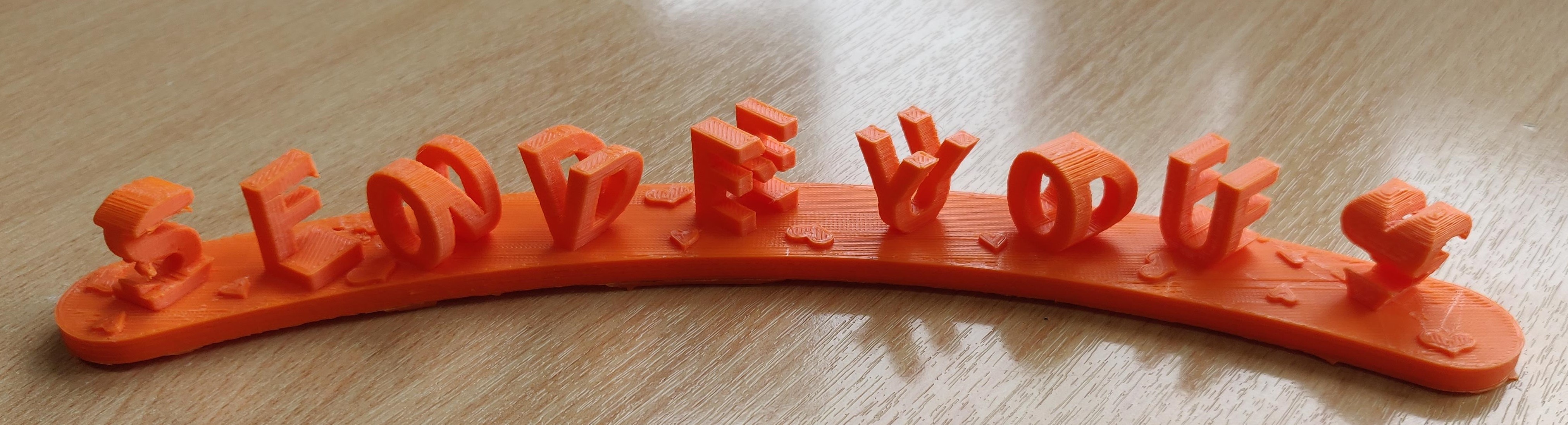 I love you (send nudes) with custom supports