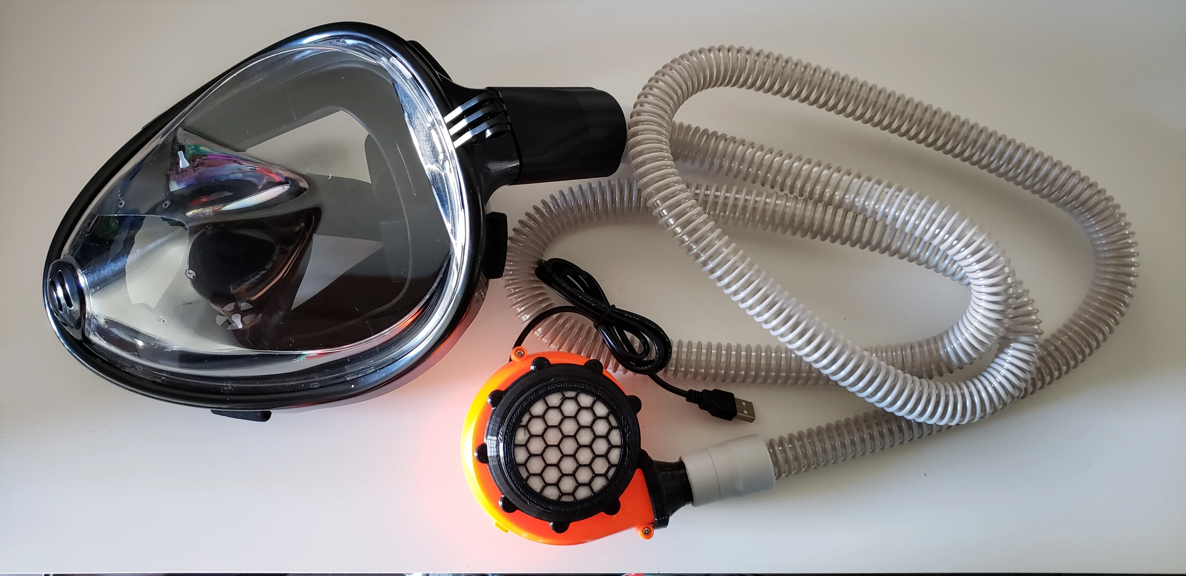 T-rex Costume Blower Filter Conversion - COVID-19 Respirator Attachment