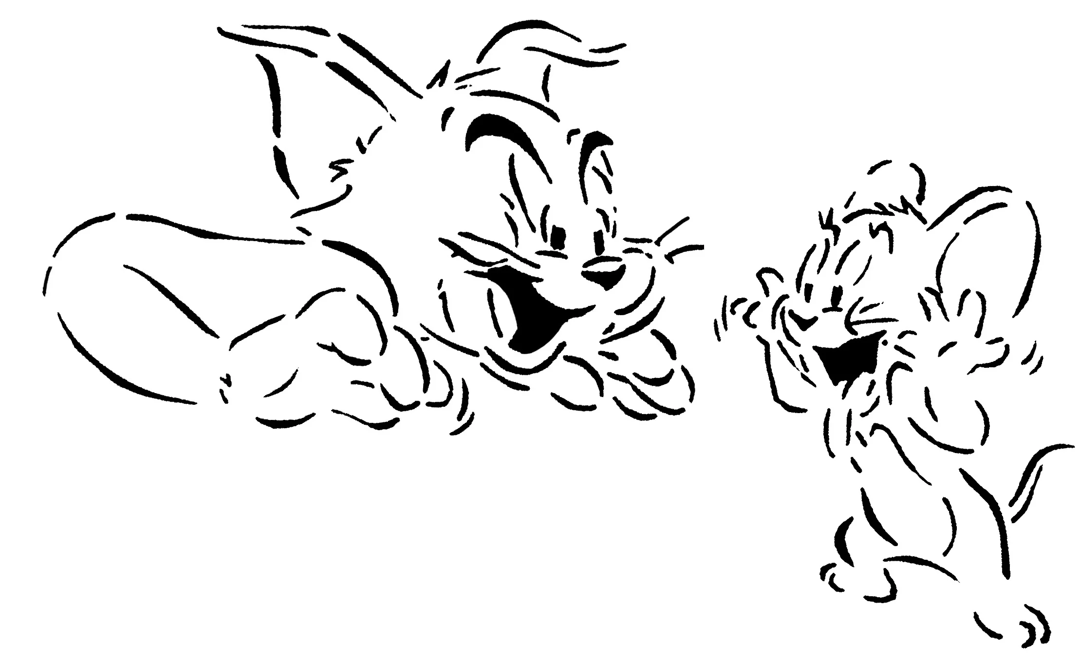 Tom and Jerry stencil