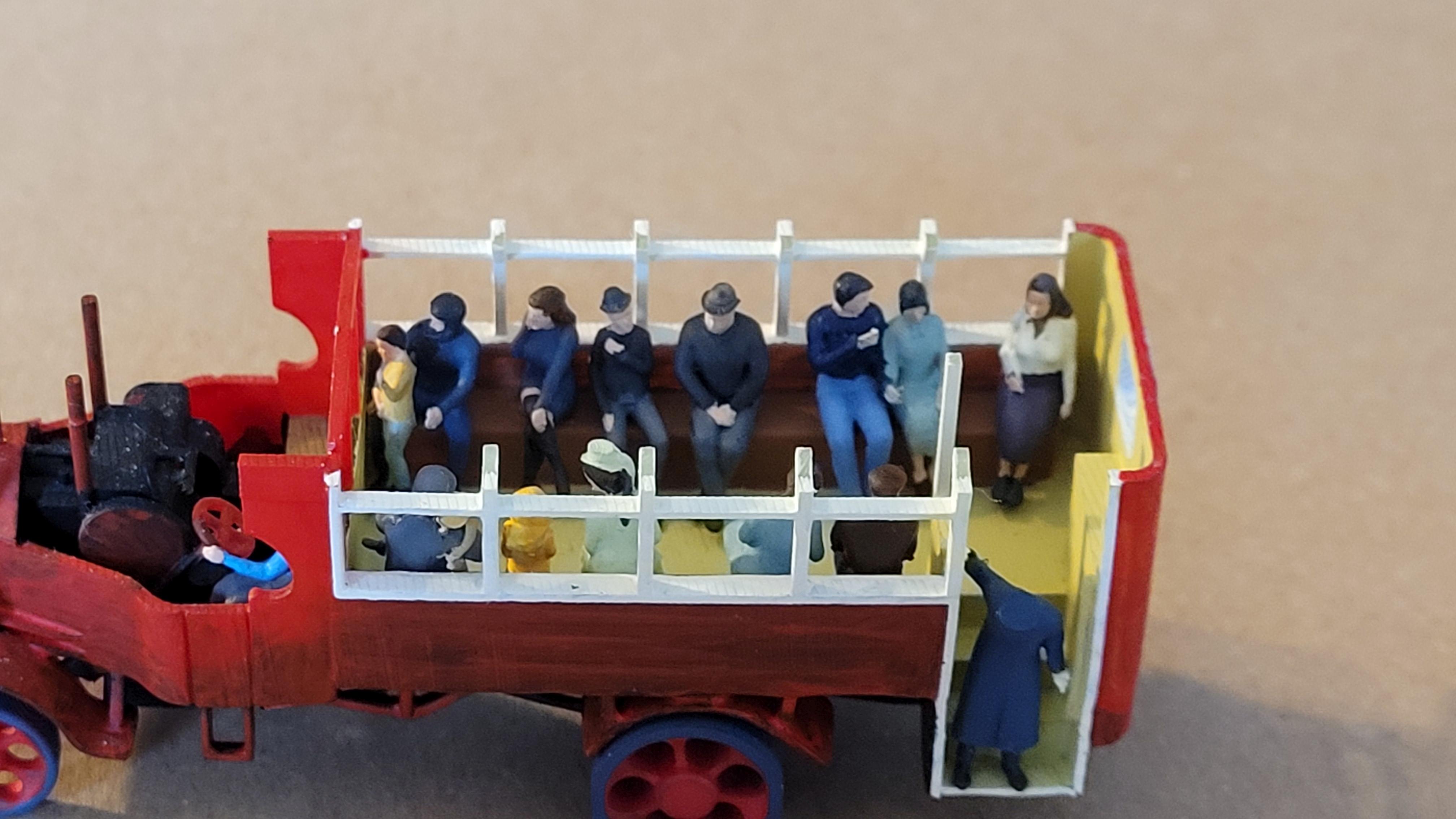 Passengers for steam bus