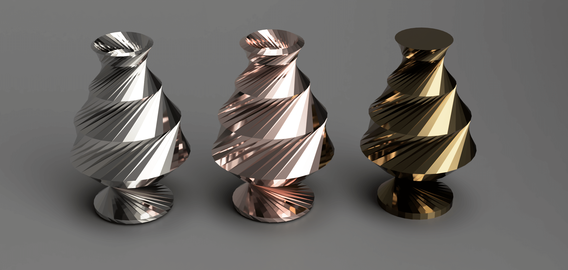 Low Poly Twisted Vase