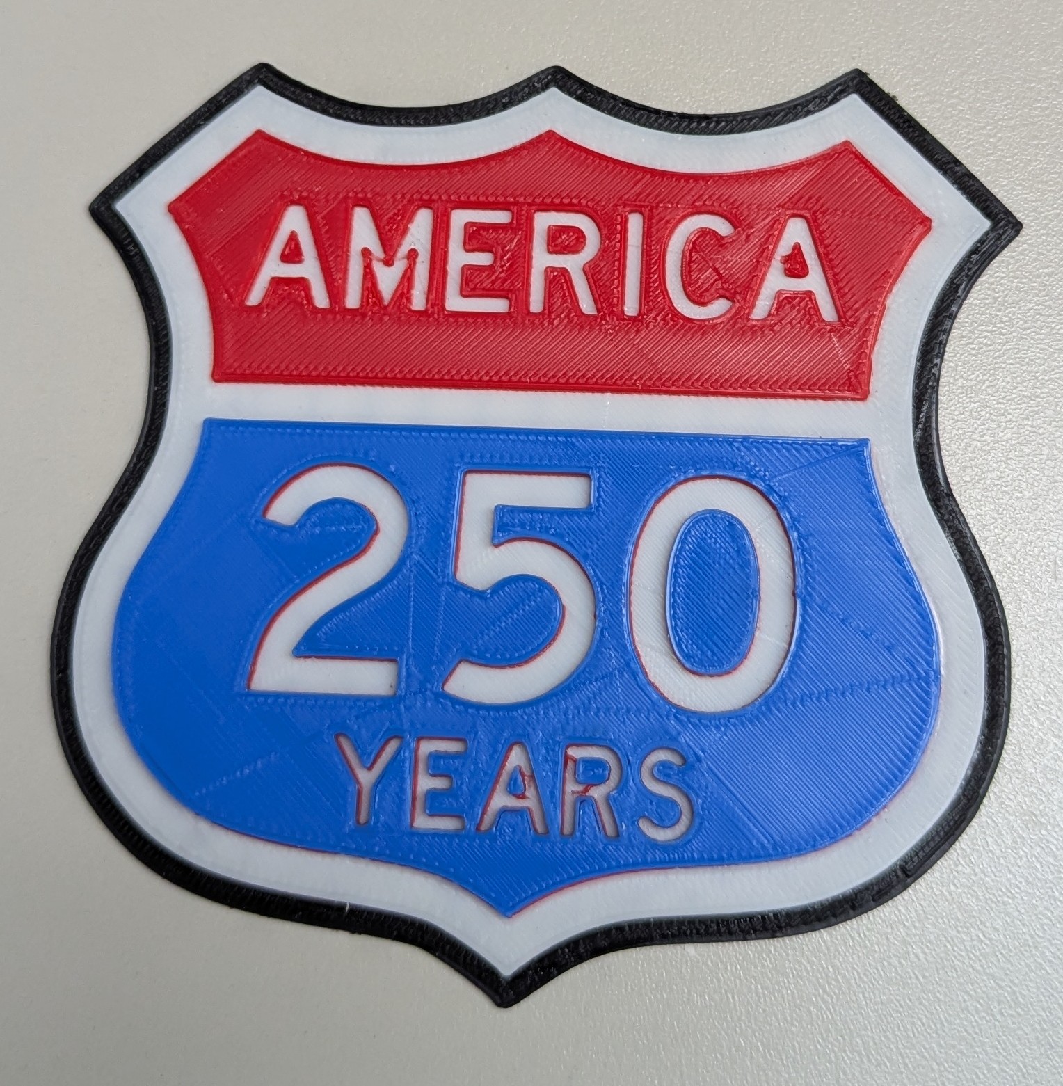 America 250 US Highway Sign