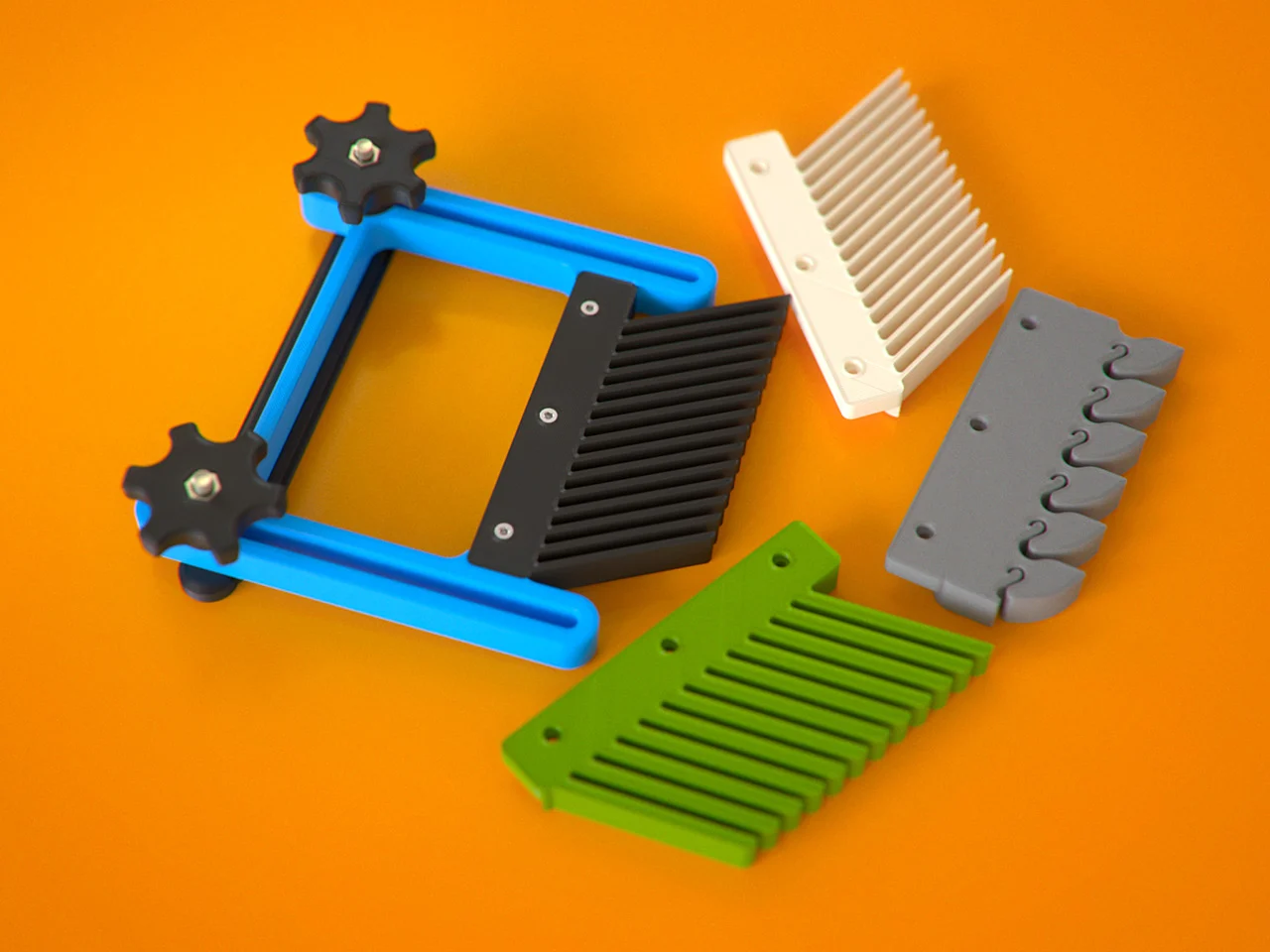 Featherboard with Replaceable Heads (m6)