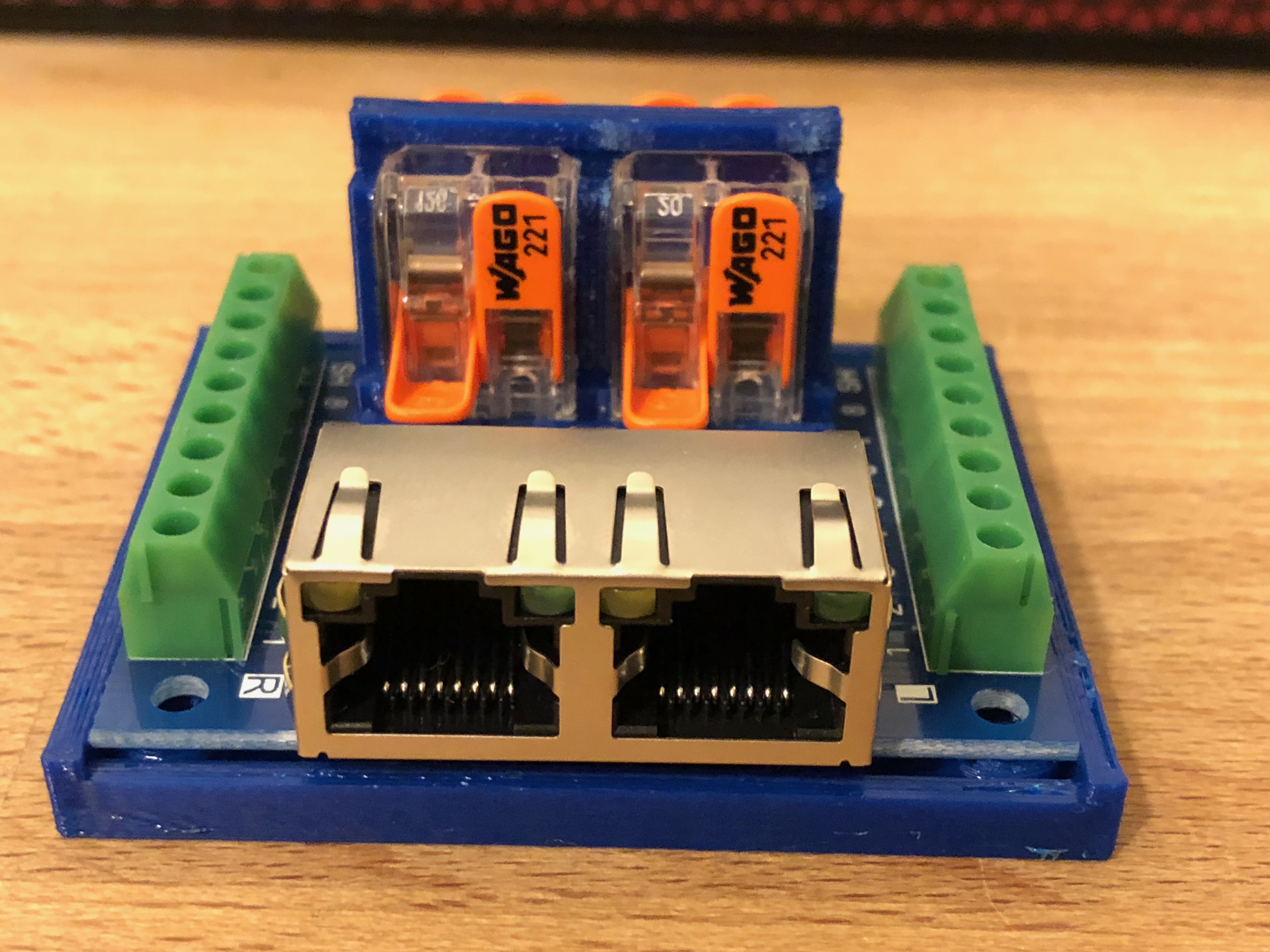 Dual RJ45 + WAGO 221-412 Breakout Case