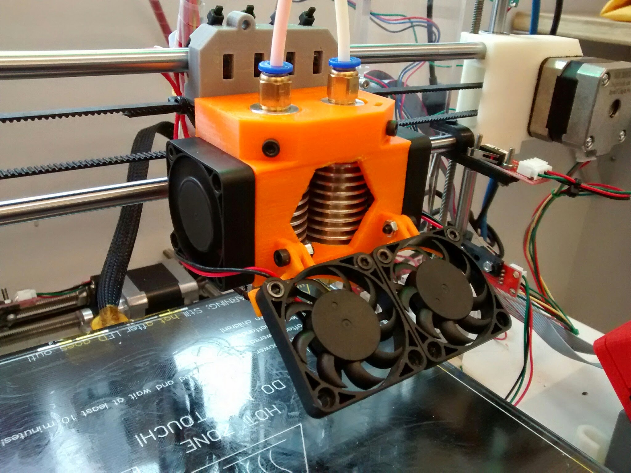 Prusa i3 Adjustable E3D J-Head Dual Extruder