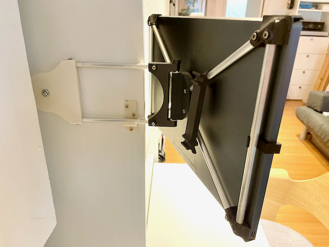 Folding, retractable monitor mount (Asus zen screen)