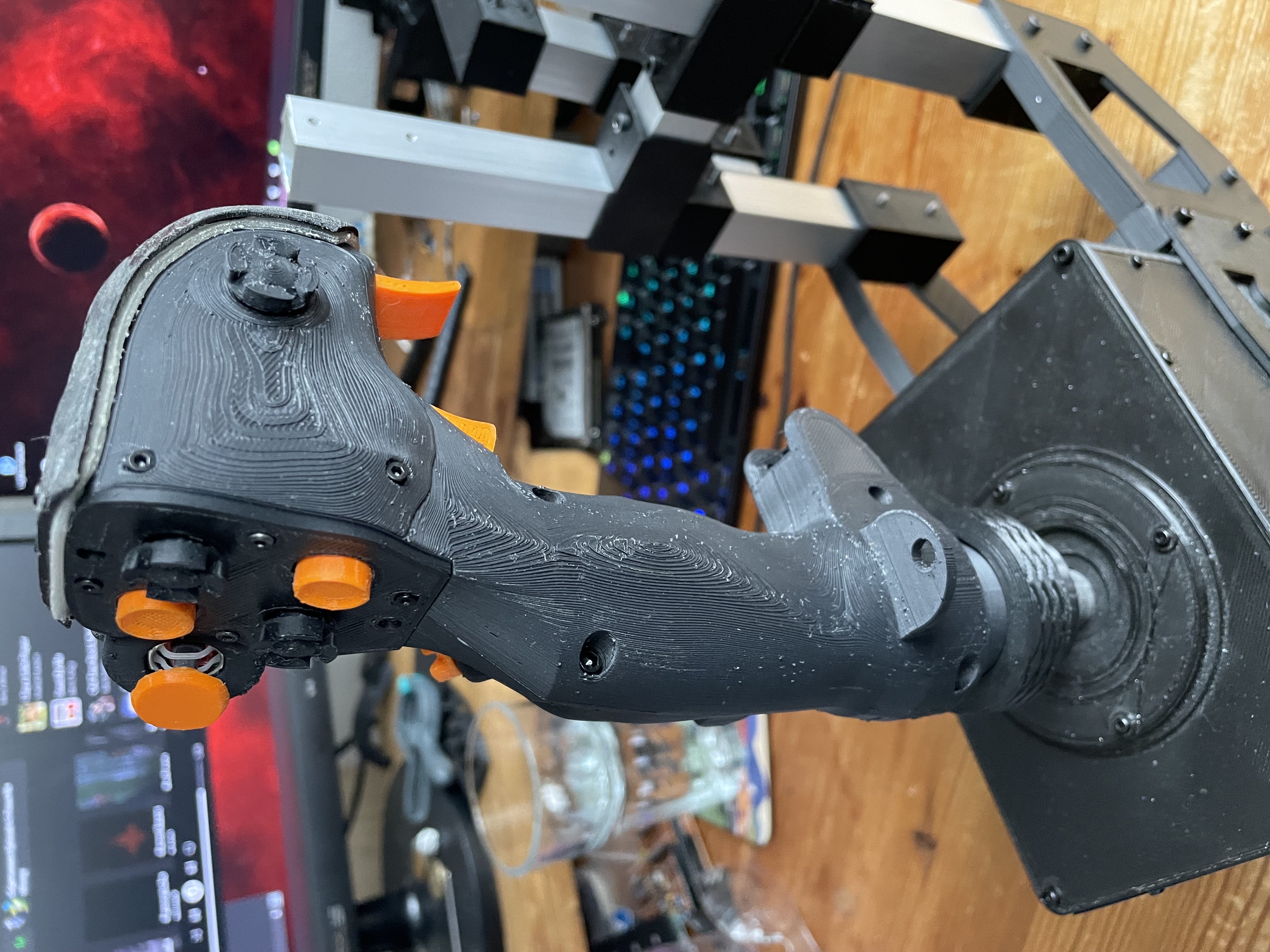 DIY joystick. 24 buttons, two double action triggers.