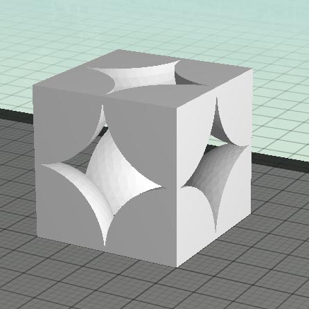 Simple Cubic Unit Cell Truncated