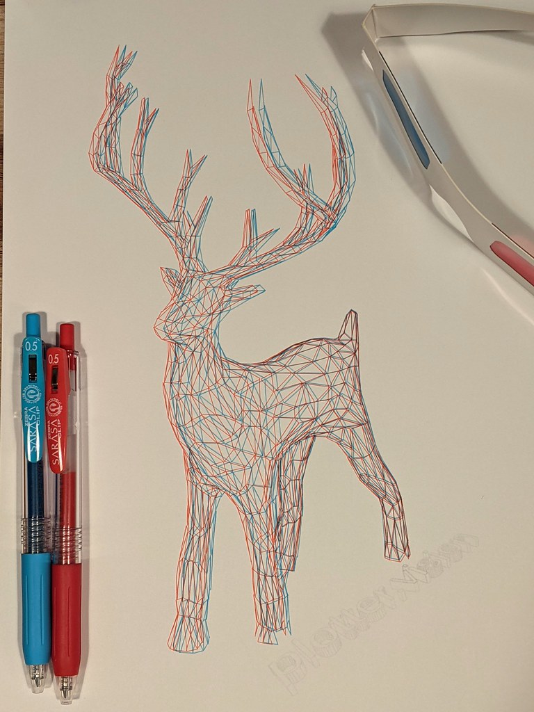 Simplified Holiday Deer 3D plot