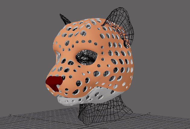 Fursuit- or puppet-head base - version 80 - Khajiit