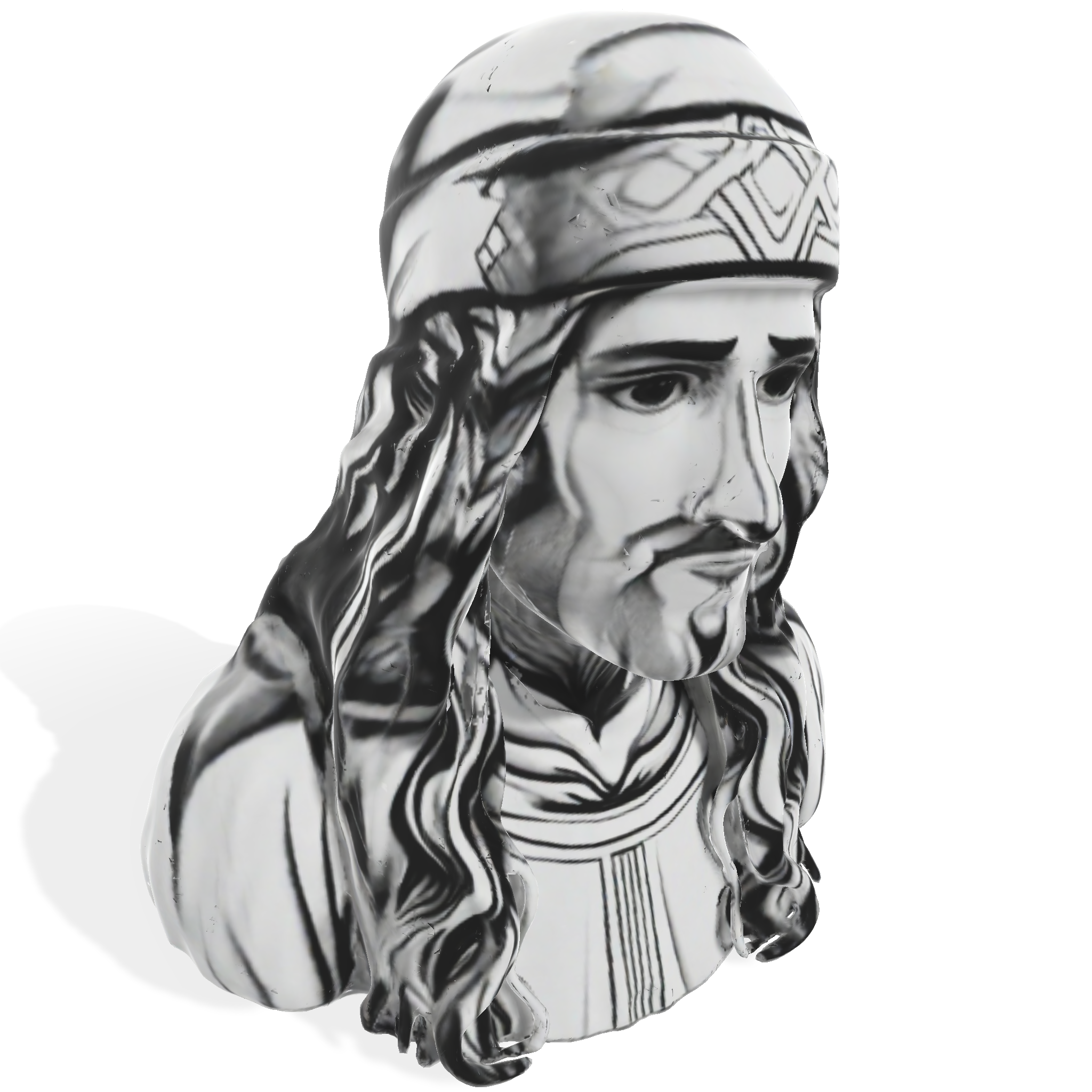 Serene Robed Figure Bust
